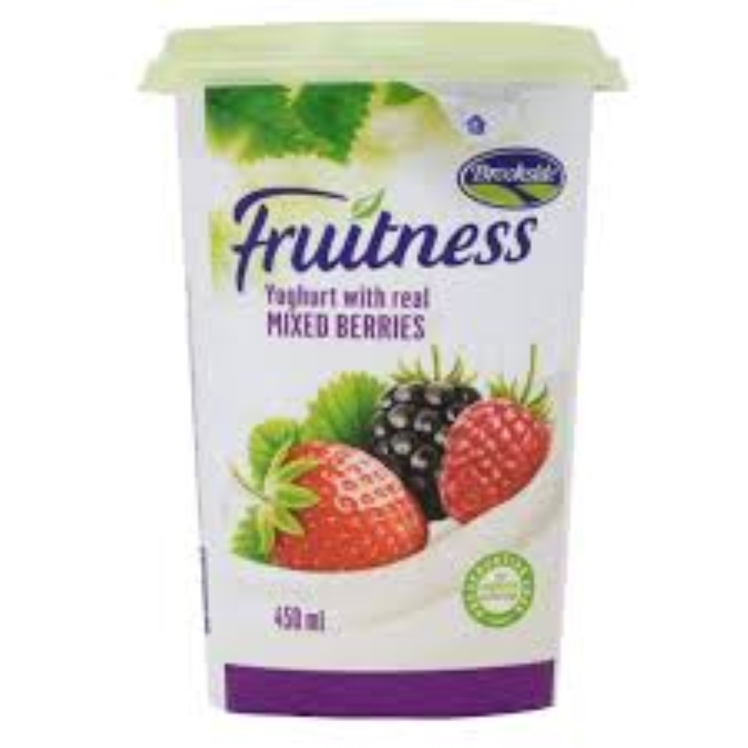 BROOKSIDE FRUITNESS MIXED BERRY CUP 450ML